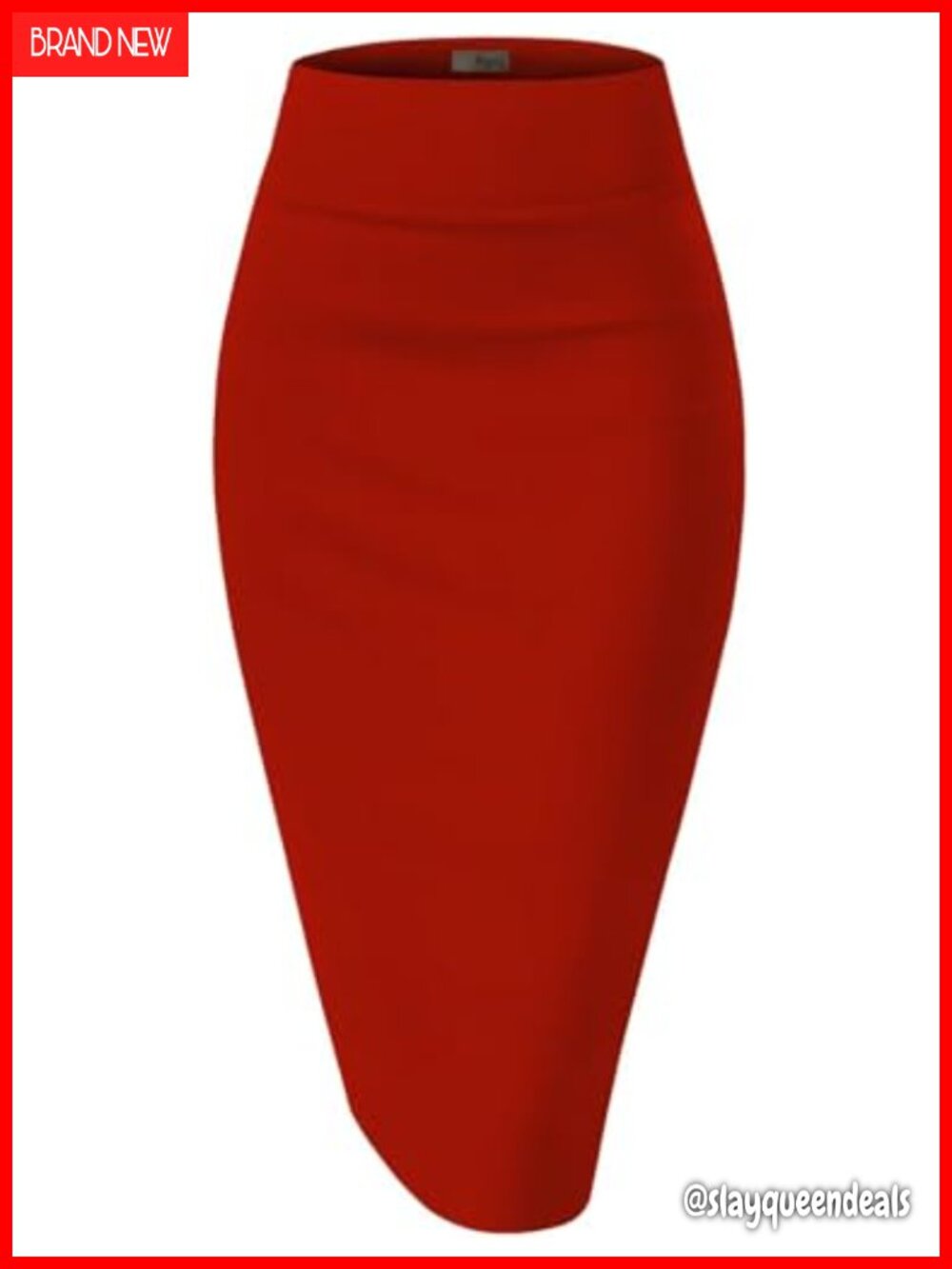 Hybrid & Company Women's Premium Nylon Ponte Stretch High Waist Pencil Skirt